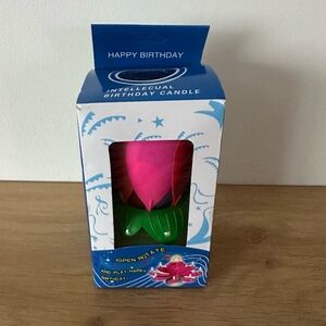 Rotating Musical Birthday Candle Plays “Happy Birthday” - Multicolor